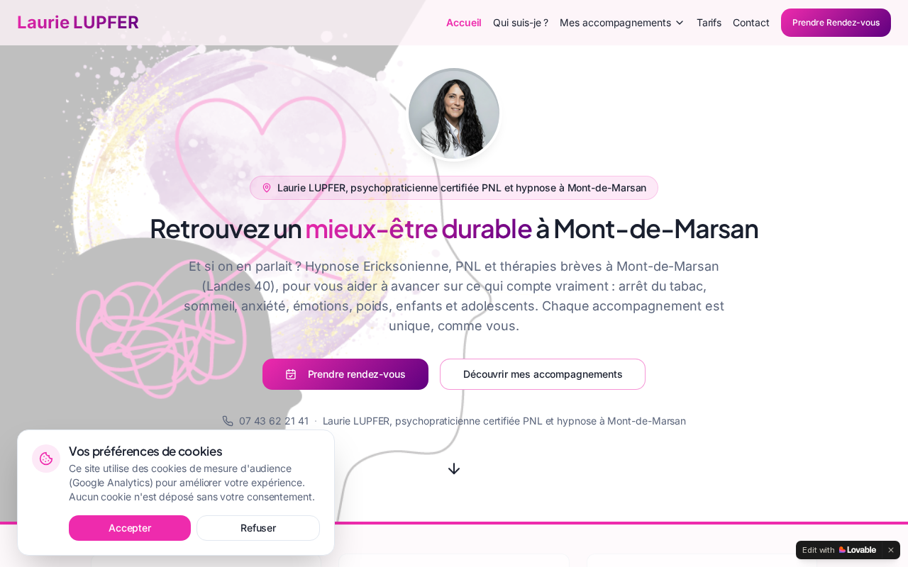 Aperçu du site Laurie LUPFER